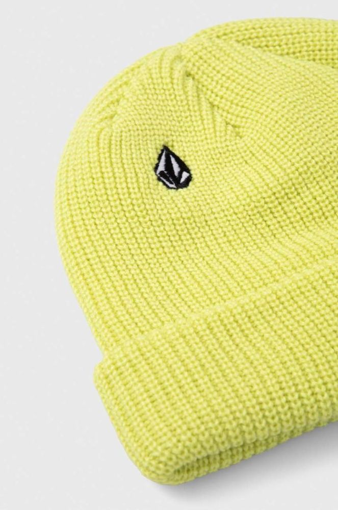 Шапка Volcom колір зелений з товстого трикотажу (3539330) фото 3