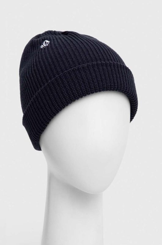 Шапка Volcom колір синій з товстого трикотажу фото 2