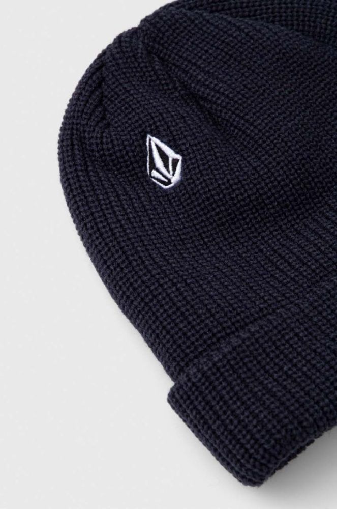 Шапка Volcom колір синій з товстого трикотажу фото 3