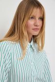 Бавовняна сорочка Beatrice B жіноча колір зелений regular класичний комір