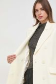 Пальто Silvian Heach жіночий колір бежевий перехідний двобортний (3642963)