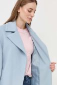Пальто Silvian Heach жіночий перехідний oversize колір блакитний (3398687)