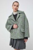 Вовняна куртка Beatrice B колір зелений перехідна oversize