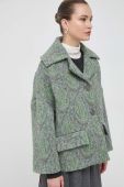 Вовняна куртка Beatrice B колір зелений перехідна oversize