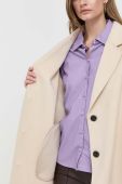 Вовняне пальто Beatrice B колір бежевий перехідний oversize