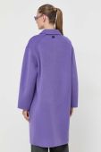 Вовняне пальто Beatrice B колір фіолетовий перехідний oversize