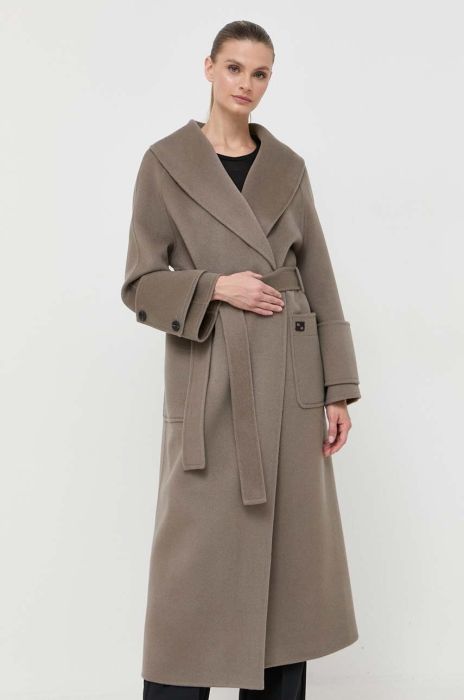 Вовняне пальто Beatrice B колір бежевий перехідний (3508839)