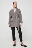 Вовняне пальто Beatrice B колір сірий перехідний oversize