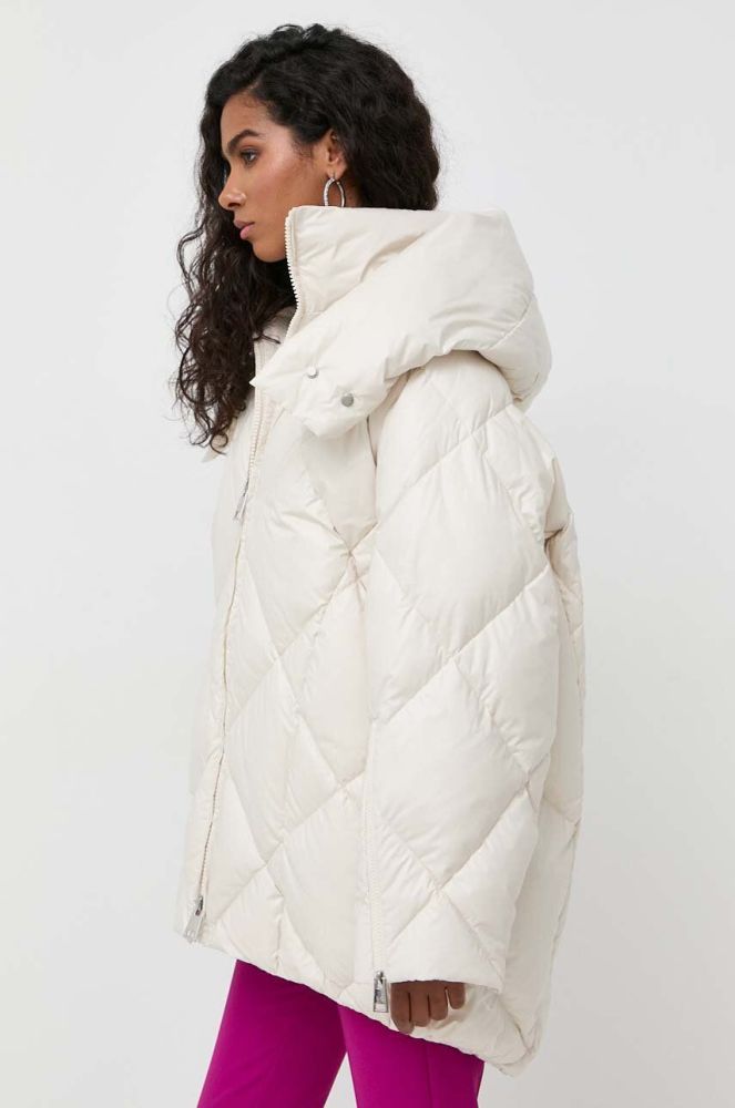Пухова куртка Liviana Conti жіноча колір бежевий зимова oversize