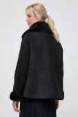 Замшева куртка Liviana Conti жіноча колір чорний перехідна oversize