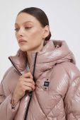 Пухова куртка Blauer жіноча колір рожевий зимова