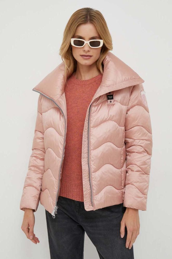 Куртка Blauer жіноча колір рожевий зимова