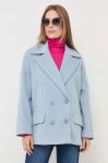 Пальто Silvian Heach жіночий перехідний oversize колір блакитний (3401767) Пальто Silvian Heach жіночий перехідний oversize колір блакитний (3401767)