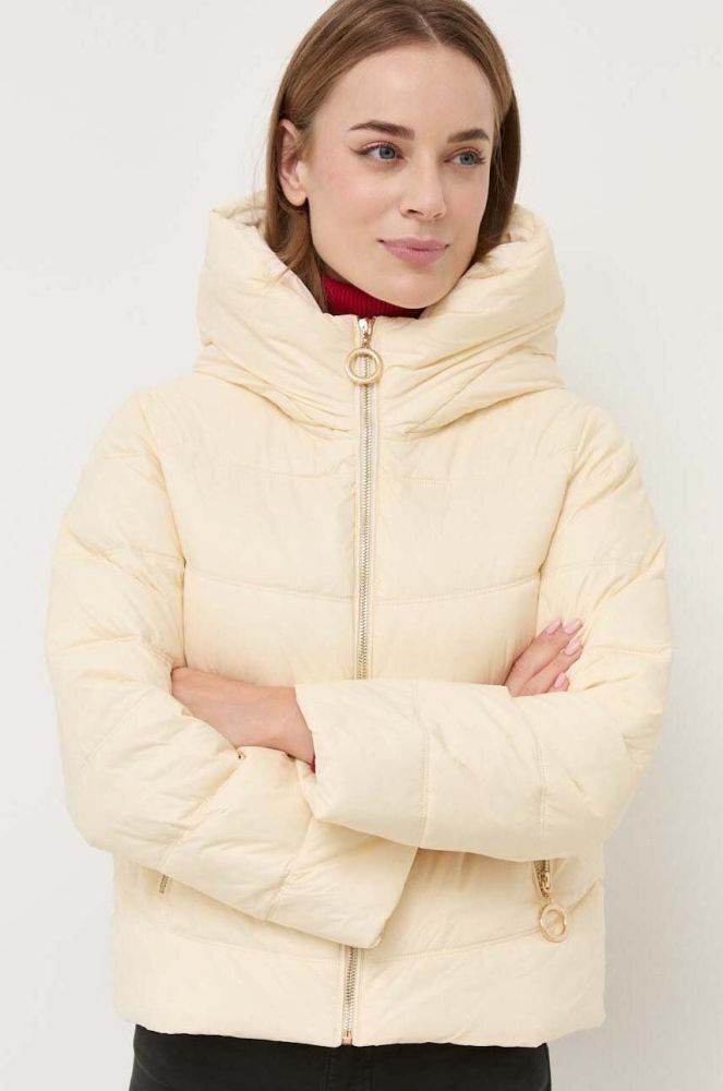 Пухова куртка Silvian Heach жіноча колір жовтий зимова