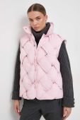 Пухова безрукавка Silvian Heach жіночий колір рожевий зимовий