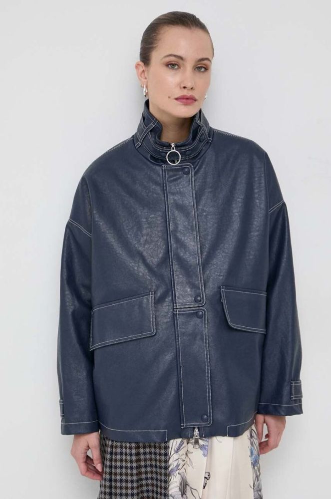Куртка Beatrice B жіноча колір синій перехідна oversize фото 4