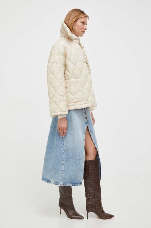 Куртка Beatrice B жіноча колір бежевий зимова oversize фото 2
