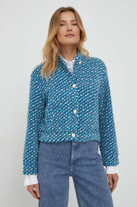 Куртка з домішкою вовни Rich & Royal перехідна колір блакитний