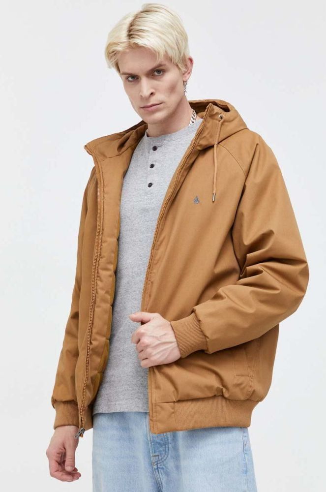 Куртка Volcom чоловіча колір коричневий перехідна