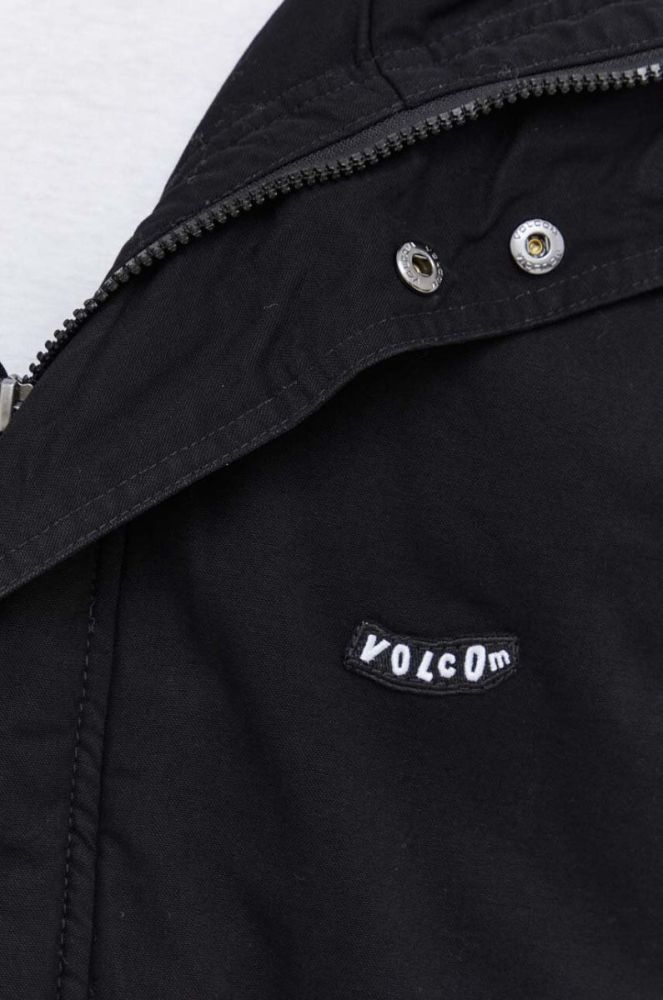 Бавовняна куртка Volcom колір чорний перехідна фото 5