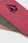 Шкарпетки Volcom 3-pack чоловічі колір рожевий