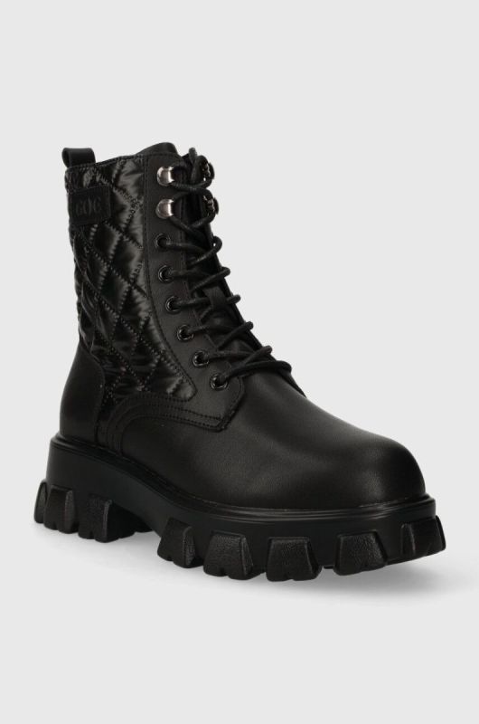 Шкіряні черевики GOE жіночі колір чорний на платформі MM2N4021.BLACK фото 2