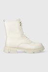 Шкіряні черевики GOE жіночі колір білий на платформі MM2N4025.BEIGE Шкіряні черевики GOE жіночі колір білий на платформі MM2N4025.BEIGE