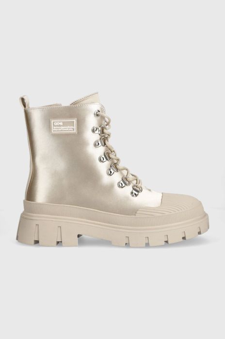 Черевики GOE жіночі колір золотий на плоскому ходу злегка утеплена MM2N4076.GOLD Черевики GOE жіночі колір золотий на плоскому ходу злегка утеплена MM2N4076.GOLD