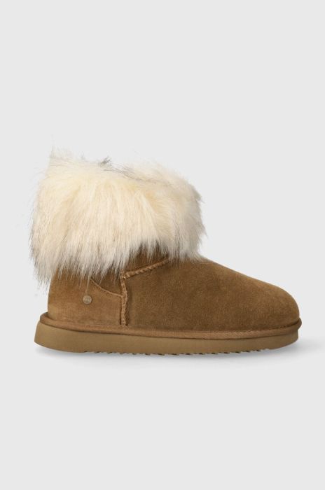 Замшеві чоботи GOE колір коричневий MM2N4093.BROWN