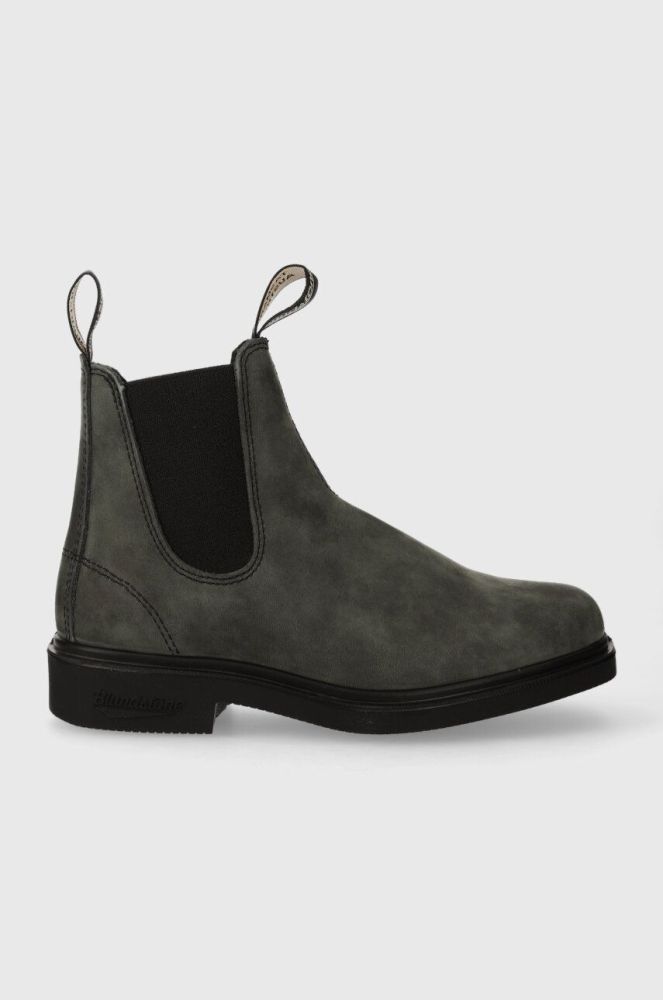 Замшеві черевики Blundstone жіночі колір сірий на плоскому ходу 1308.Rustic.Black