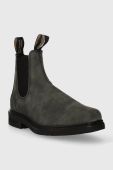 Замшеві черевики Blundstone жіночі колір сірий на плоскому ходу 1308.Rustic.Black