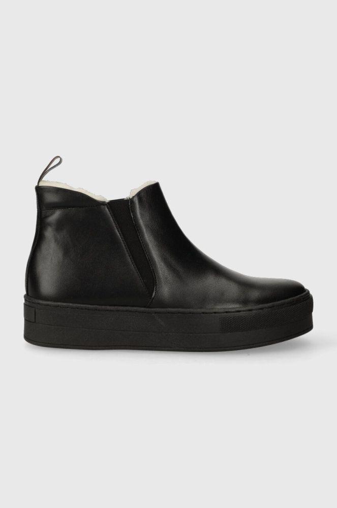 Шкіряні черевики Charles Footwear Nessa жіночі колір чорний на платформі Nessa.Mini.Boots.Black