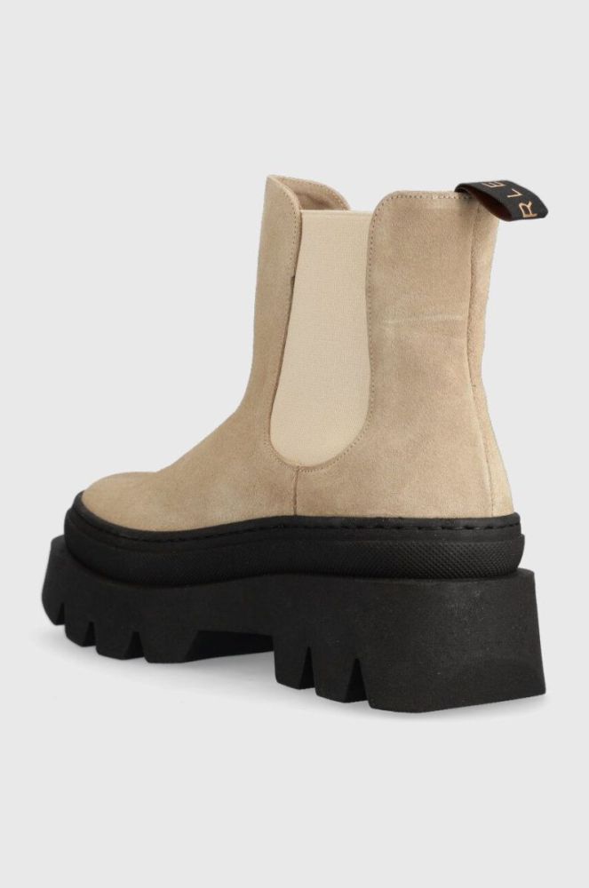 Замшеві черевики Charles Footwear Bette жіночі колір бежевий на платформі Bette.Boots.Sabbia фото 3
