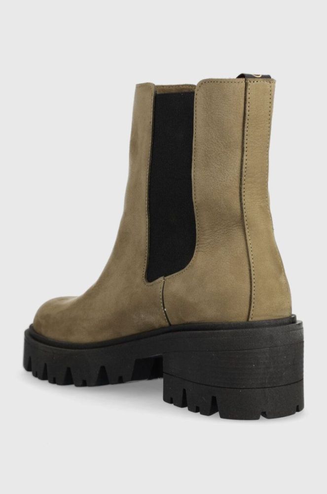 Замшеві черевики Charles Footwear Diana жіночі колір зелений на платформі Diana.Boots.Military.G фото 3