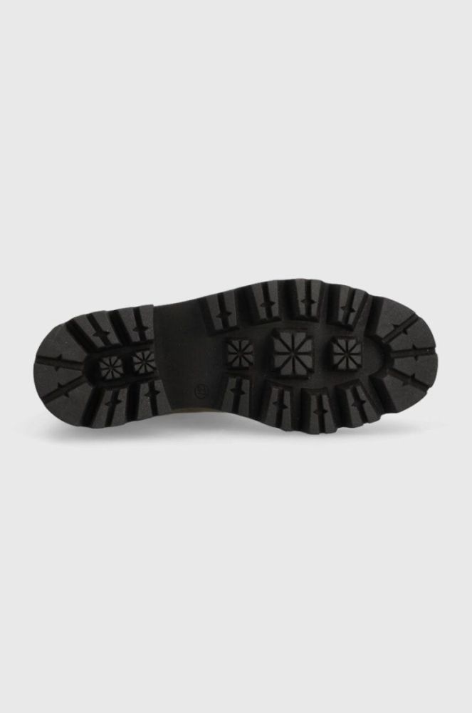 Замшеві черевики Charles Footwear Diana жіночі колір зелений на платформі Diana.Boots.Military.G фото 5