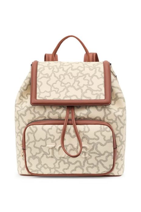 Рюкзак Tous жіночий колір бежевий великий візерунок (3555611)