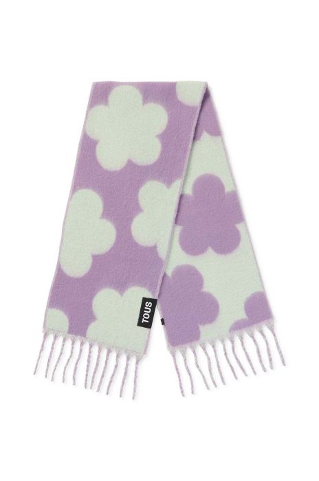 Шарф Tous жіночий колір бірюзовий візерунок