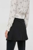 Спідниця Silvian Heach колір чорний mini розкльошена Спідниця Silvian Heach колір чорний mini розкльошена