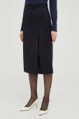 Спідниця Silvian Heach колір синій midi пряма