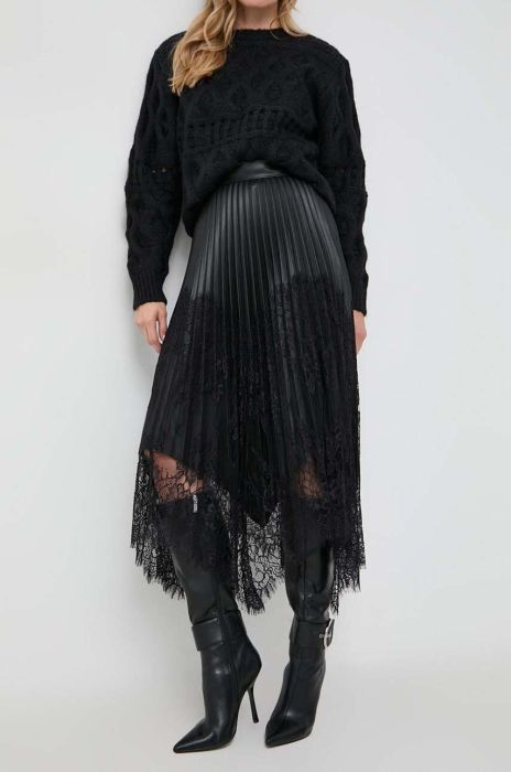 Спідниця Nissa колір чорний maxi розкльошена