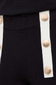 Штани Silvian Heach жіночі колір чорний пряме висока посадка (3539367)