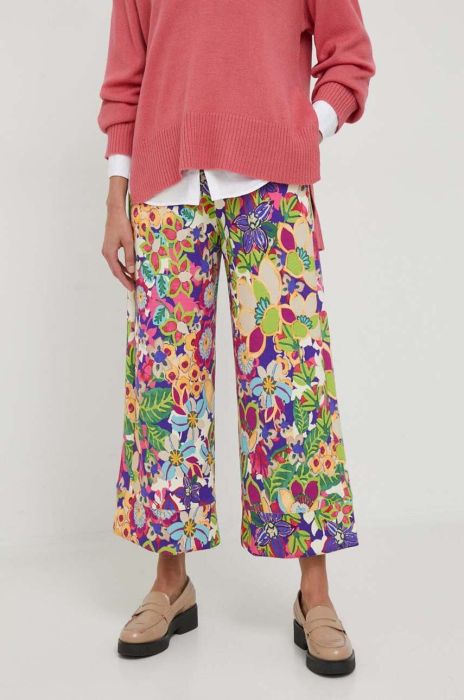 Штани Rich & Royal жіночі широке висока посадка колір барвистий