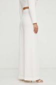 Штани Nissa жіночі колір бежевий пряме висока посадка