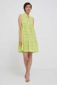Бавовняна сукня Rich & Royal колір зелений mini розкльошена (3320587)