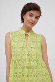 Бавовняна сукня Rich & Royal колір зелений mini розкльошена (3320587)