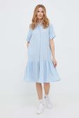 Льняна сукня Rich & Royal mini пряма колір блакитний Льняна сукня Rich & Royal mini пряма колір блакитний