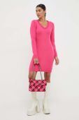 Сукня з домішкою вовни Silvian Heach колір рожевий mini пряма