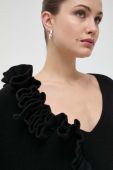 Вовняна сукня Liviana Conti колір чорний maxi пряма Вовняна сукня Liviana Conti колір чорний maxi пряма