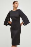 Сукня Nissa колір чорний midi пряма (3649187)