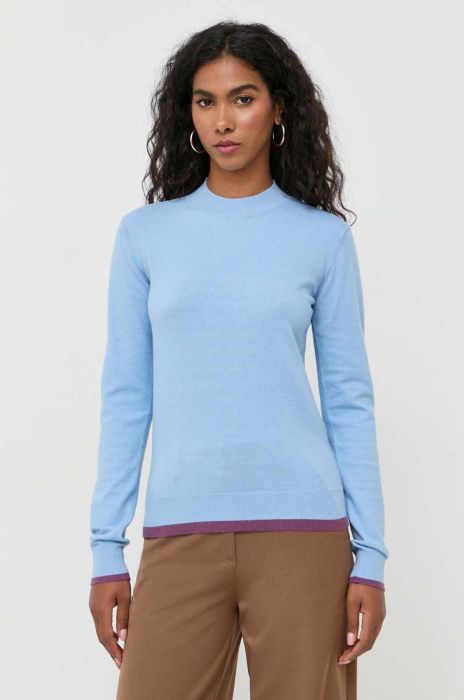 Светр Silvian Heach жіночий легкий півгольф колір блакитний (3530478)